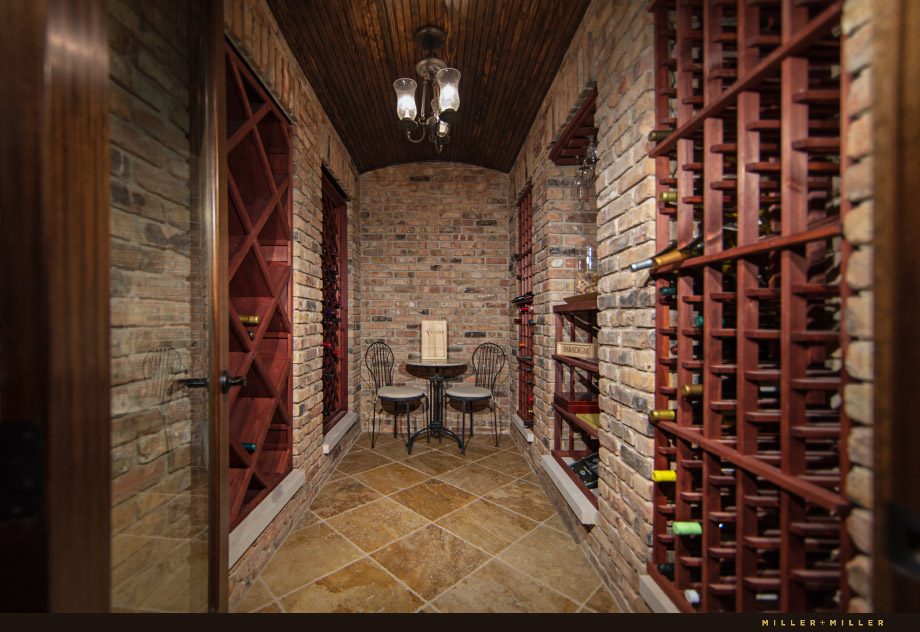 brick wood wine cellar Barrington