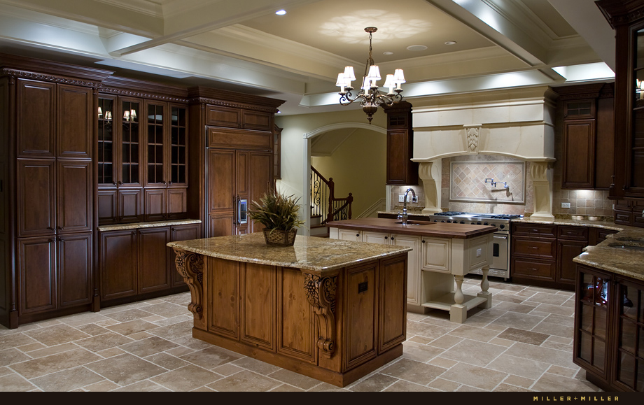 double island two tone luxury kitchen Barrington Hills